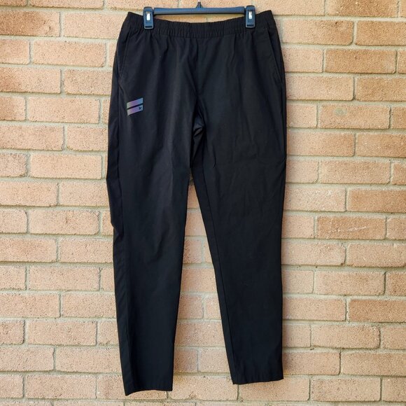 Hurley Men’s Large Black Athletic Pants Elastic Waist Drawstring Zip Pockets - Picture 1 of 12